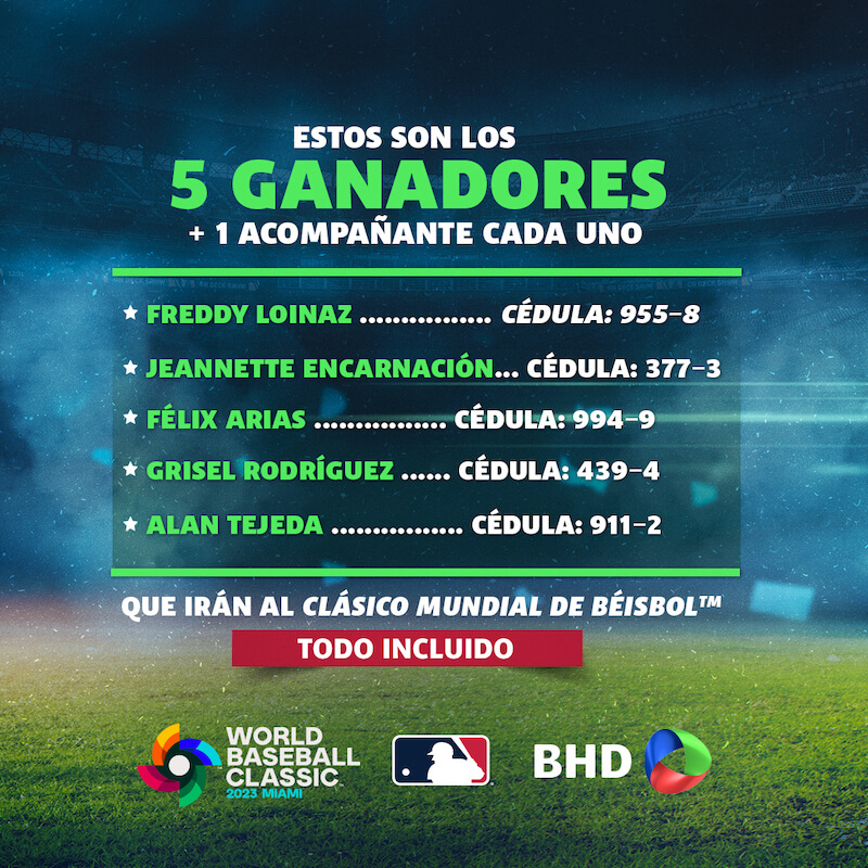 Listado de ganadores